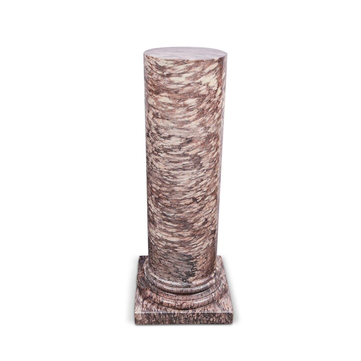 Pair Rouge Marble Pedestals