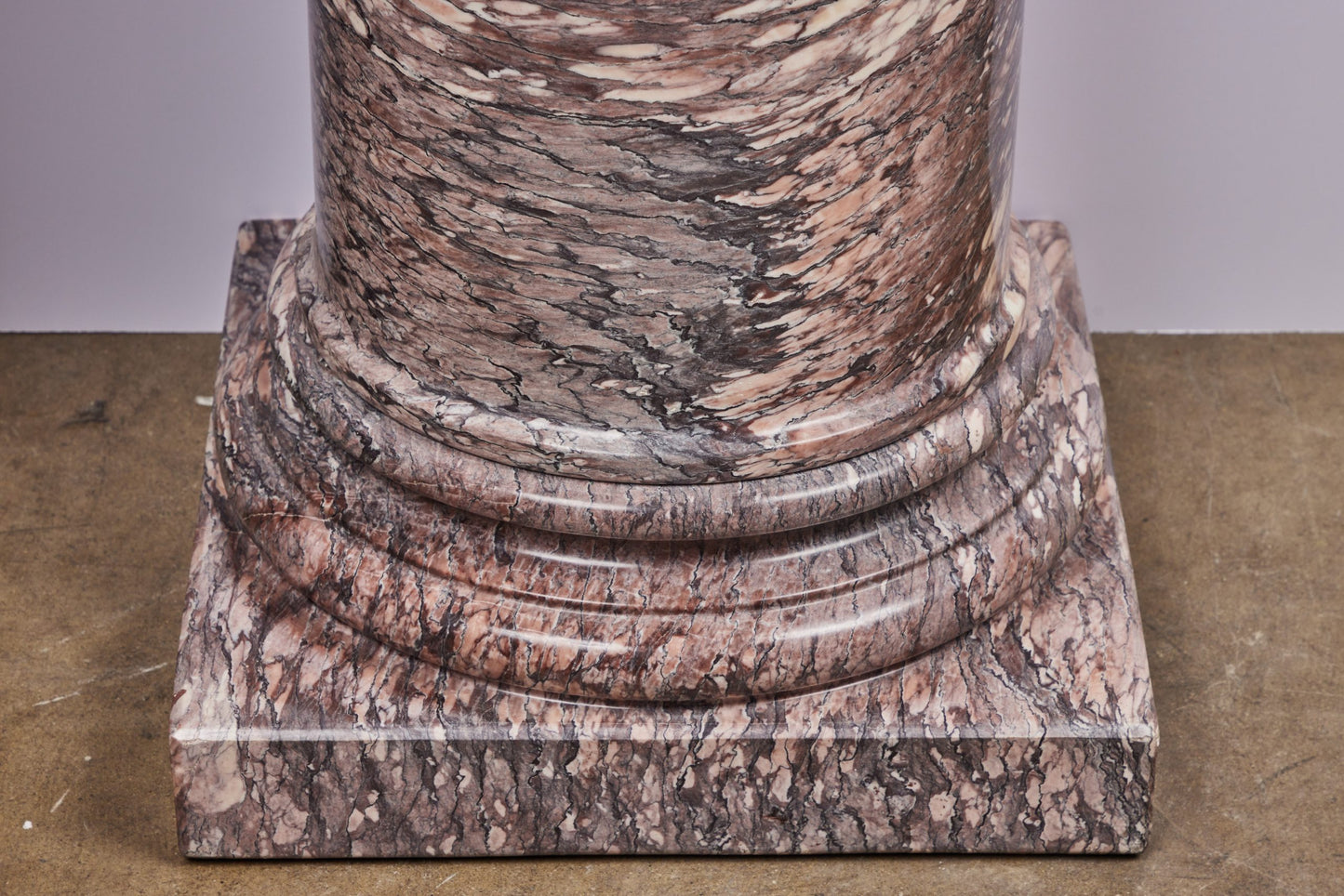 Pair Rouge Marble Pedestals