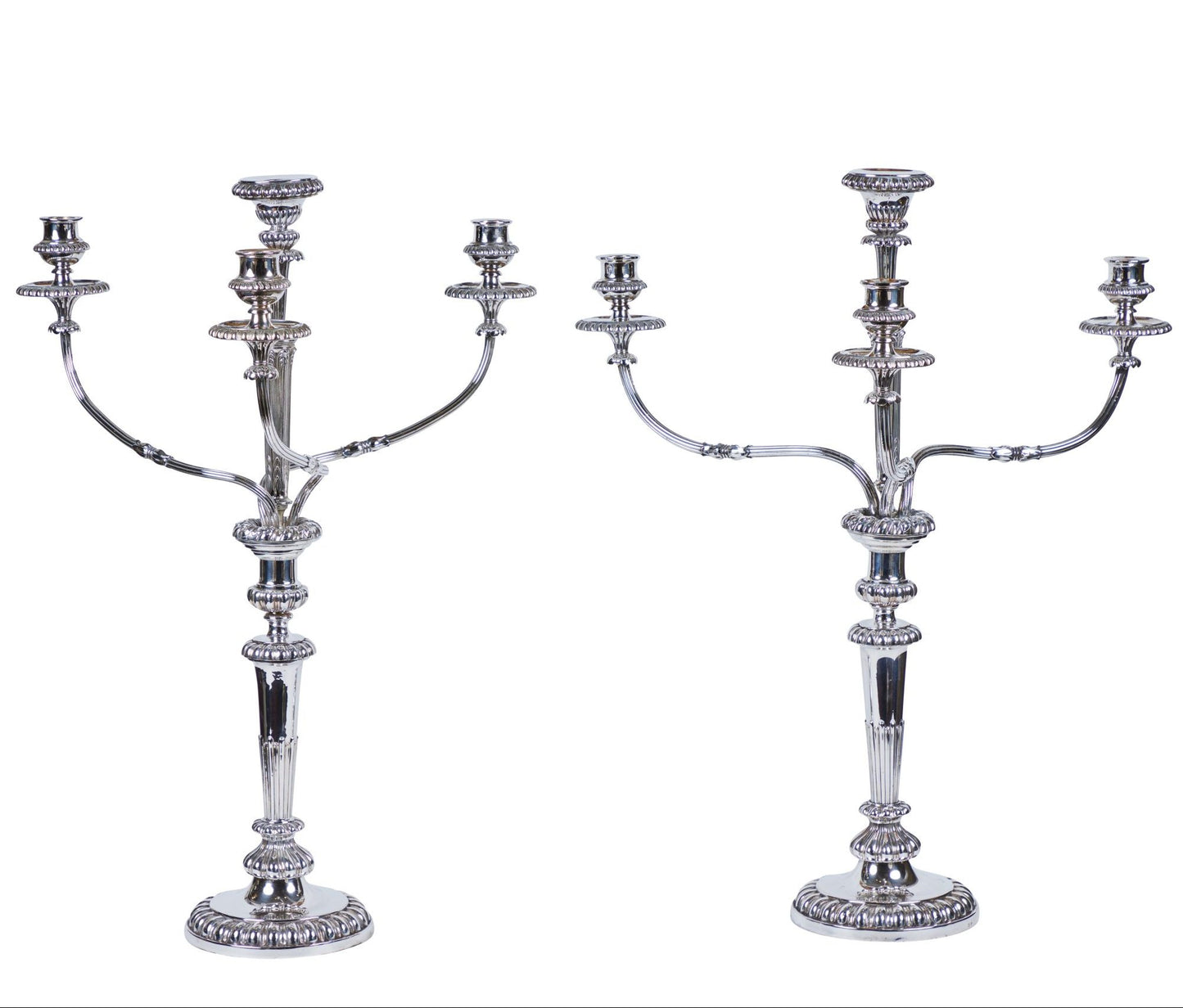 Pair Antique Sheffield Candelabra