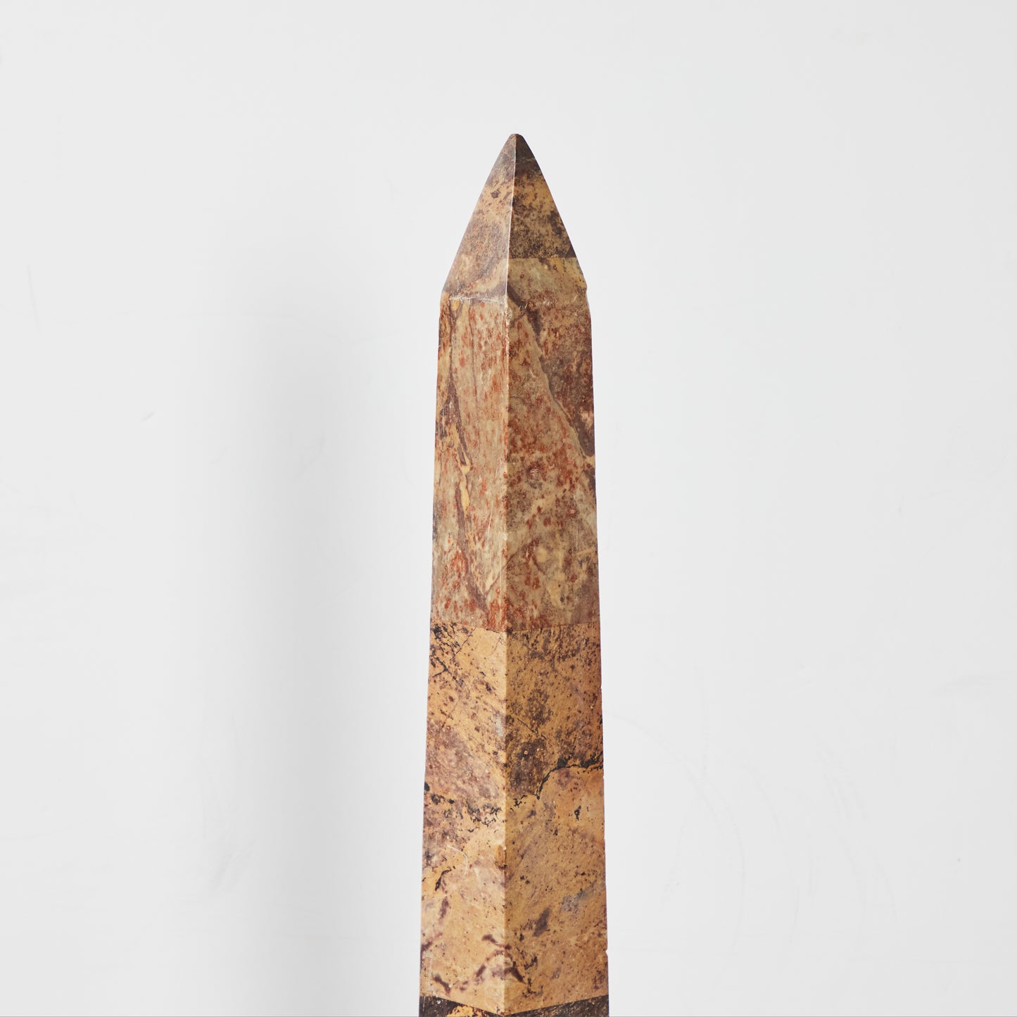 Large Marble Obelisk with Brass Mount