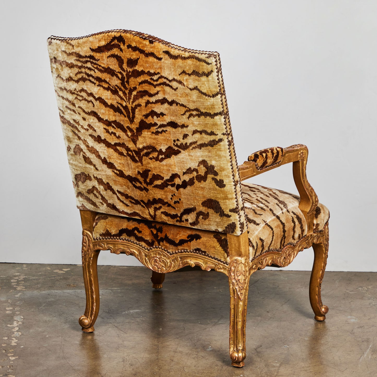 Gilded Baroque Style Armchair