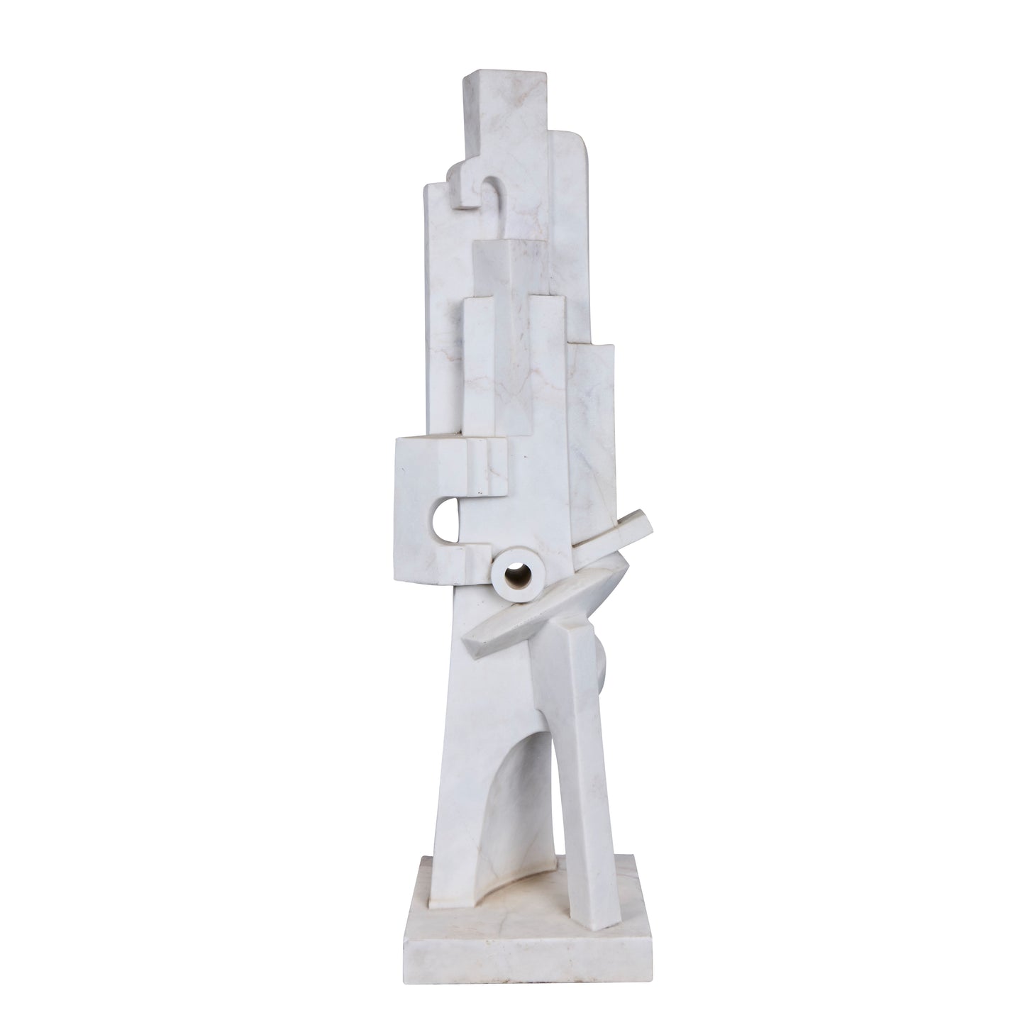 Italian Abstract Carrara Marble Sculpture