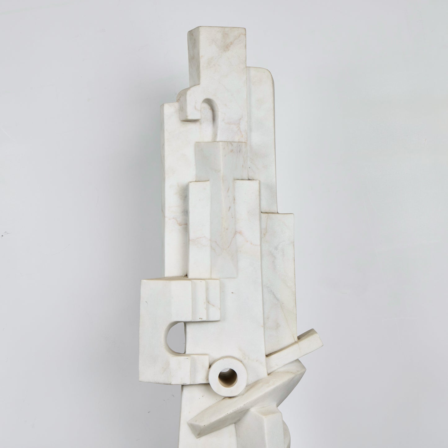 Italian Abstract Carrara Marble Sculpture