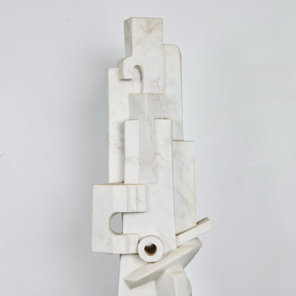 Italian Abstract Carrara Marble Sculpture