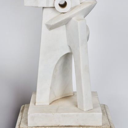 Italian Abstract Carrara Marble Sculpture