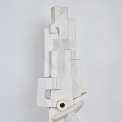 Italian Abstract Carrara Marble Sculpture