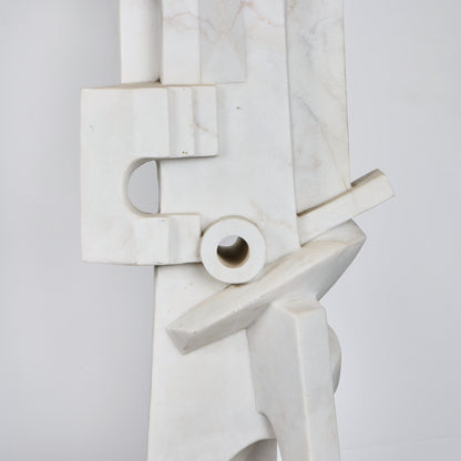 Italian Abstract Carrara Marble Sculpture