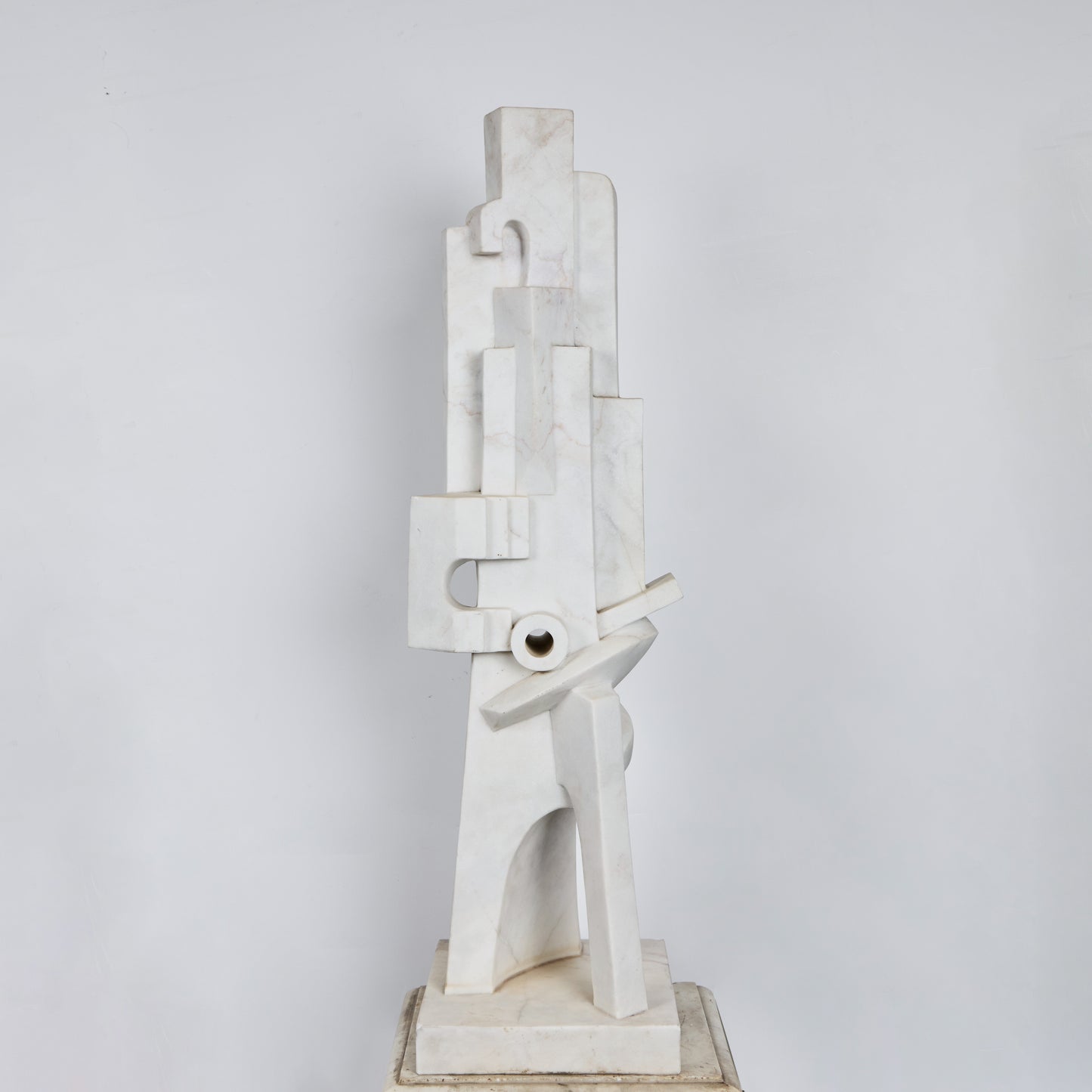 Italian Abstract Carrara Marble Sculpture