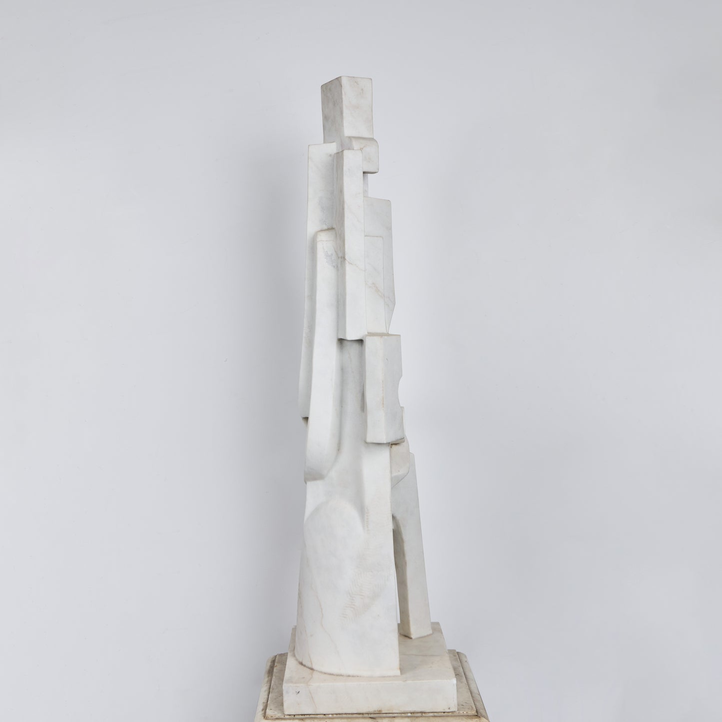 Italian Abstract Carrara Marble Sculpture