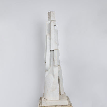 Italian Abstract Carrara Marble Sculpture
