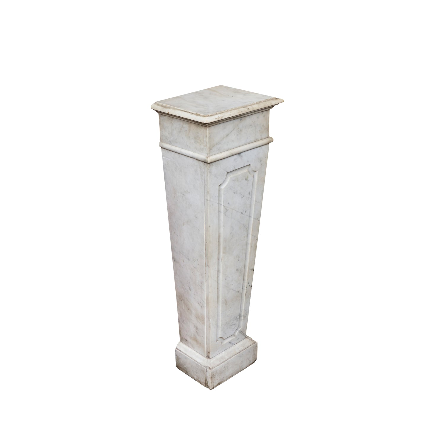 Italian 19th Century Carrara Marble Pedestal