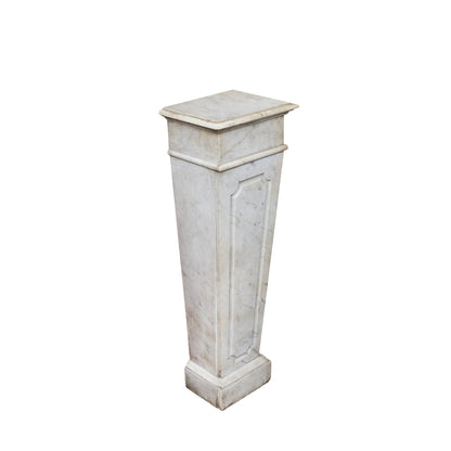 Italian 19th Century Carrara Marble Pedestal