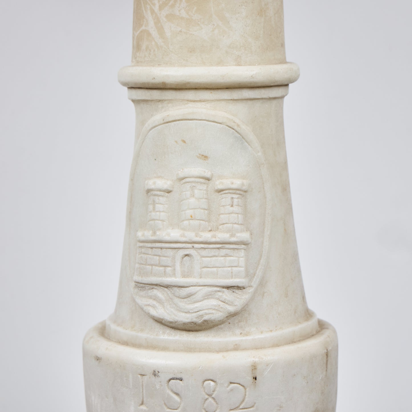 18th Century Italian Carrara Marble Baptismal Font