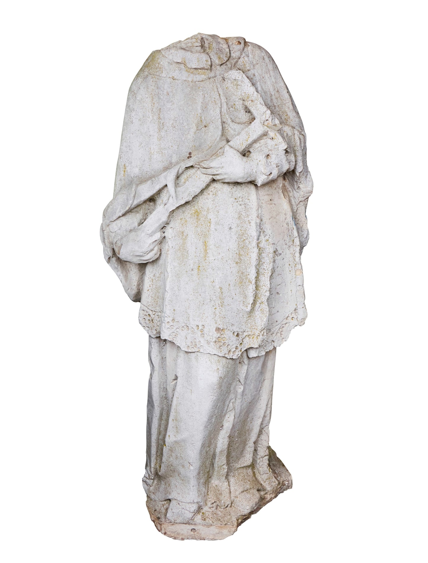19th Century Italian Vicente Limestone Fragment of a Cardinal