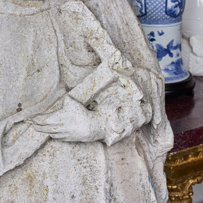 19th Century Italian Vicente Limestone Fragment of a Cardinal