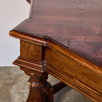 19th Century Tuscan Octagonal Shaped Walnut and Pine Table