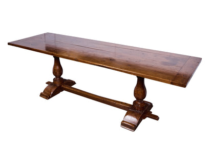Italian Walnut Trestle Table — 19th Century
