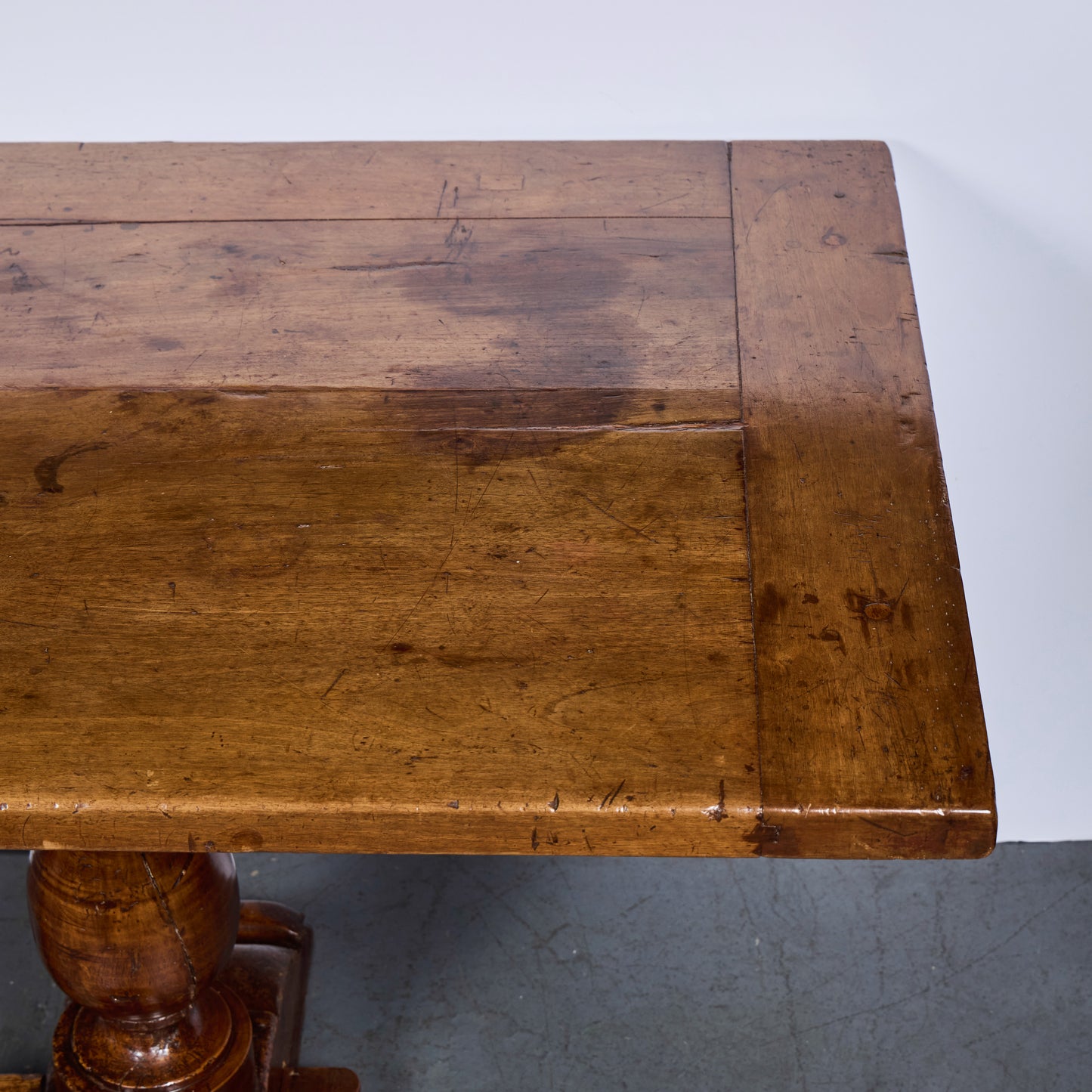 Italian Walnut Trestle Table — 19th Century