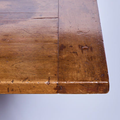 Italian Walnut Trestle Table — 19th Century