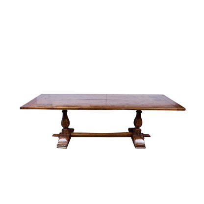 Italian Walnut Trestle Table — 19th Century