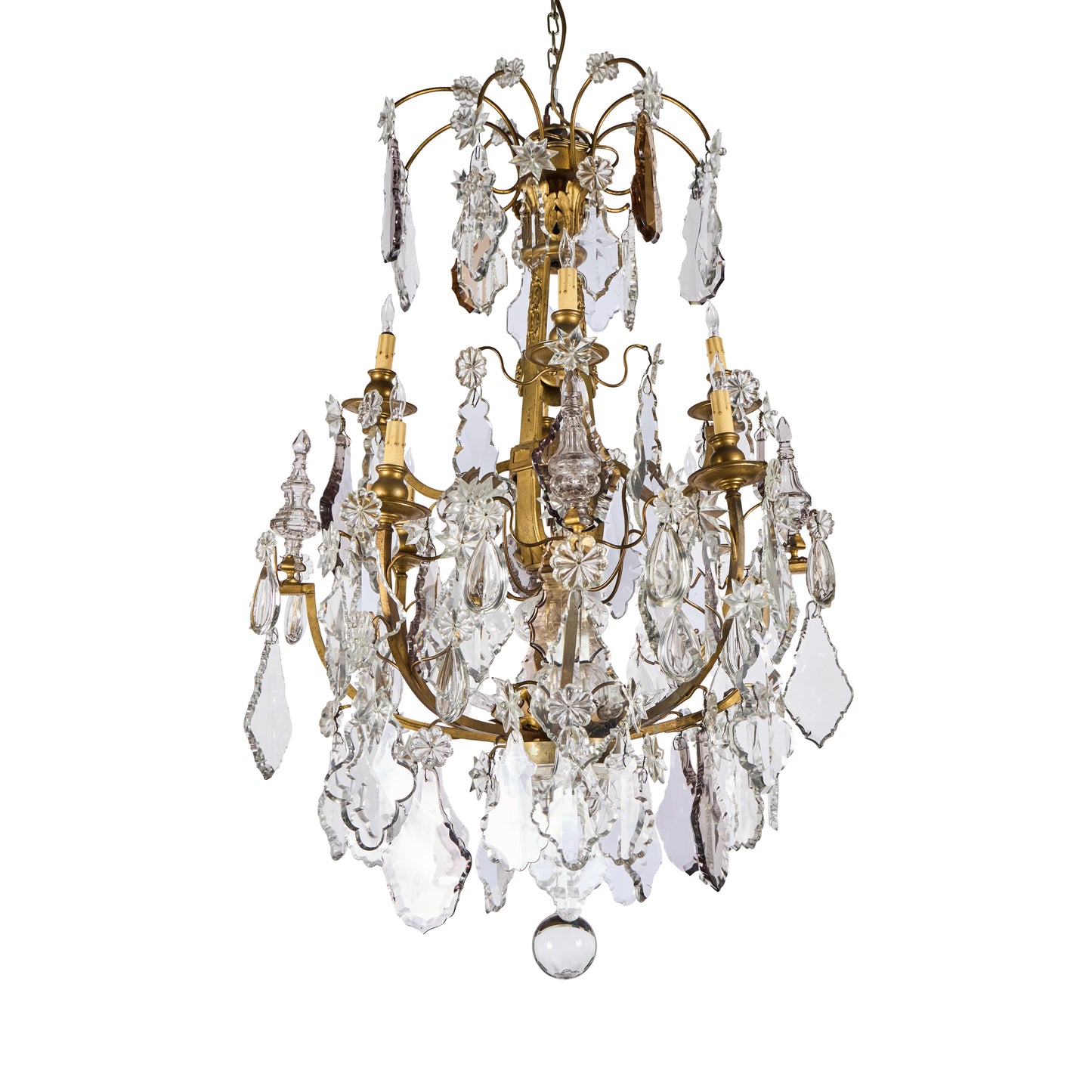 French Gilded Bronze and Crystal Chandelier  - Circa 1880