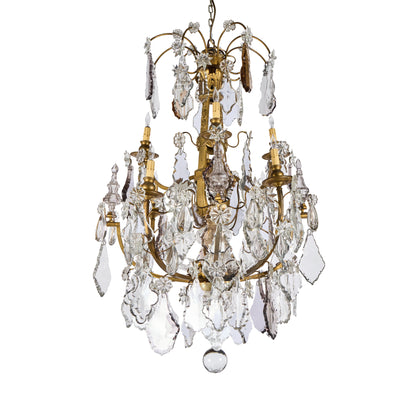 French Gilded Bronze and Crystal Chandelier  - Circa 1880