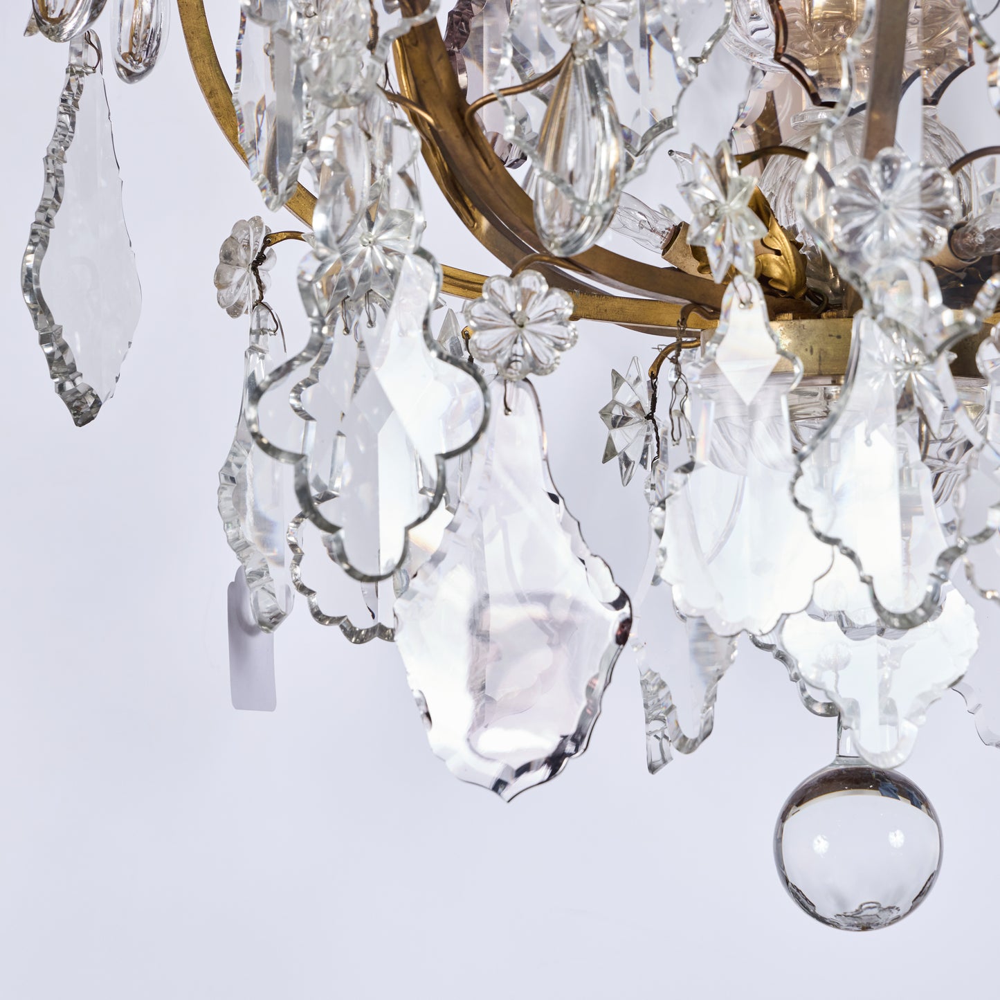 French Gilded Bronze and Crystal Chandelier  - Circa 1880