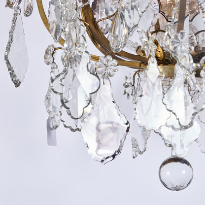 French Gilded Bronze and Crystal Chandelier  - Circa 1880