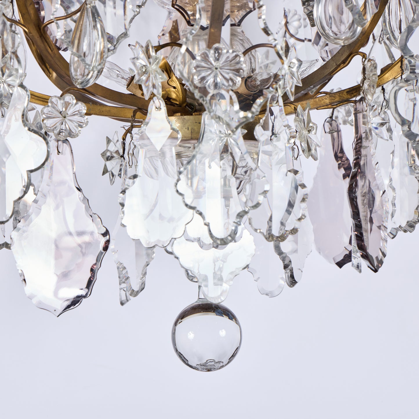 French Gilded Bronze and Crystal Chandelier  - Circa 1880