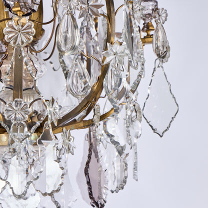 French Gilded Bronze and Crystal Chandelier  - Circa 1880