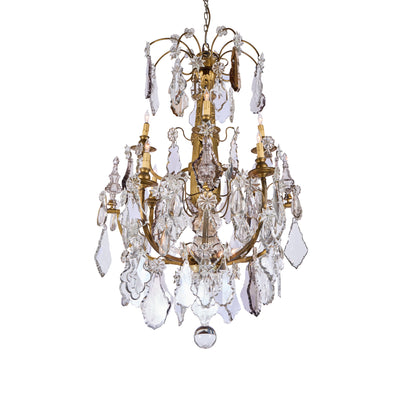 French Gilded Bronze and Crystal Chandelier  - Circa 1880