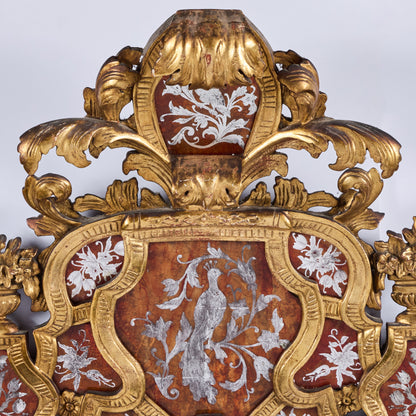 Italian Hand-Carved and Gilded Églomisé Mirror — 1920s