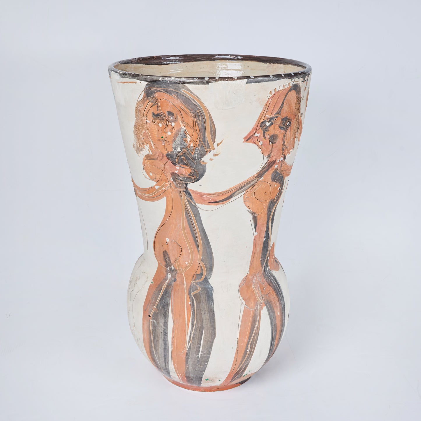 Large Polychrome Pottery Vase