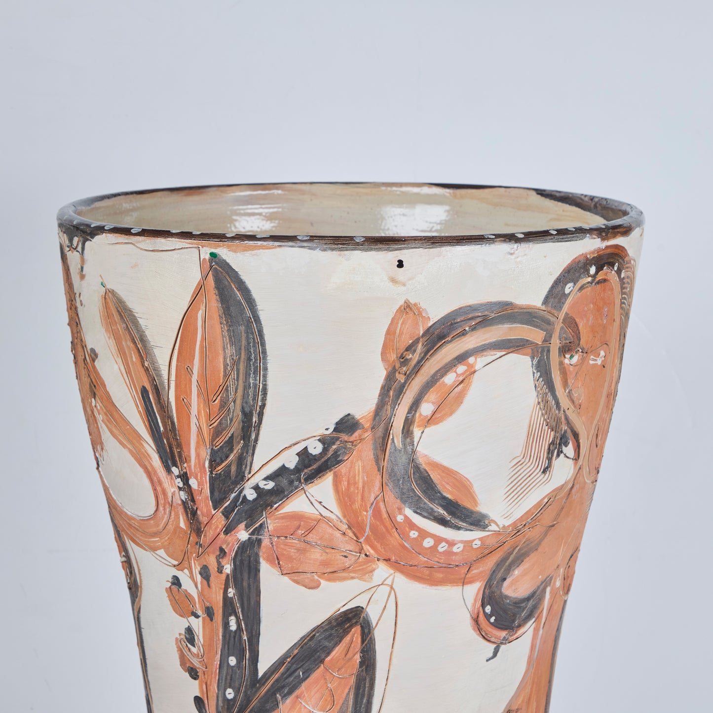 Large Polychrome Pottery Vase