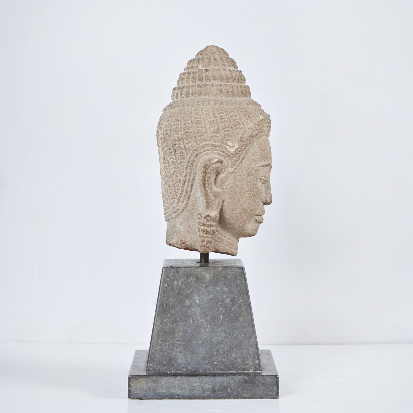 Cast Stone Head of a Bodhisattva