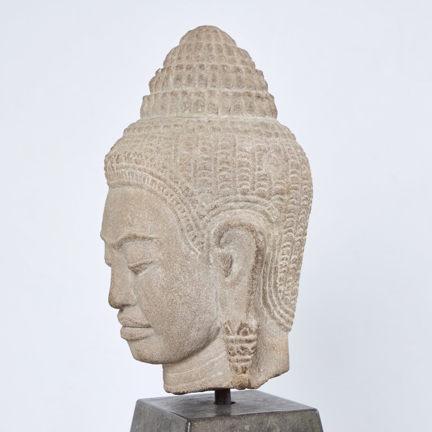 Cast Stone Head of a Bodhisattva