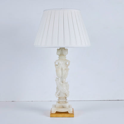 Pair Marbro Company Alabaster Lamps