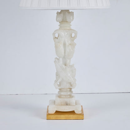 Pair Marbro Company Alabaster Lamps