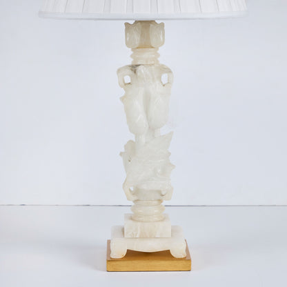 Pair Marbro Company Alabaster Lamps