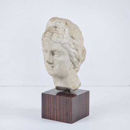 Roman Carrara Marble Head of Diana