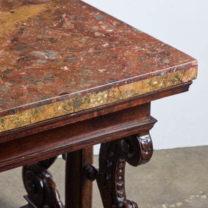 Period Renaissance Walnut Center Table