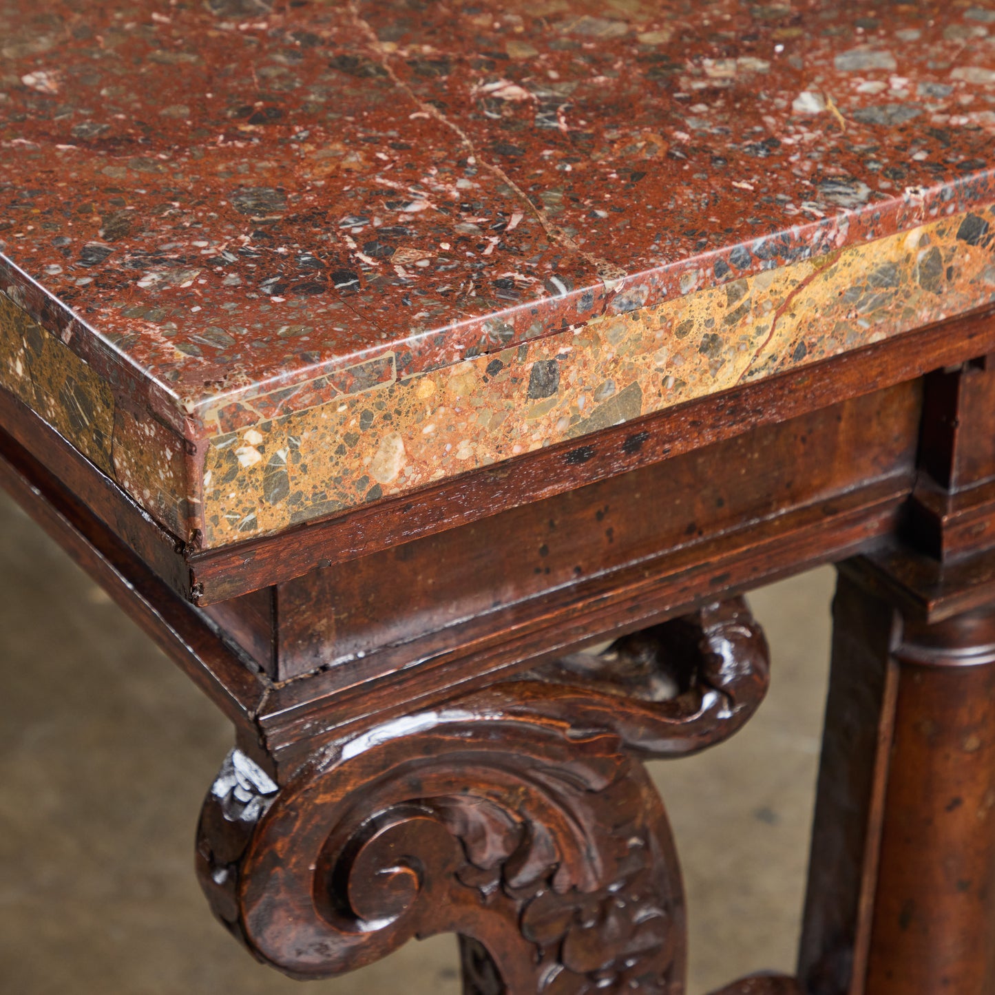 Period Renaissance Walnut Center Table