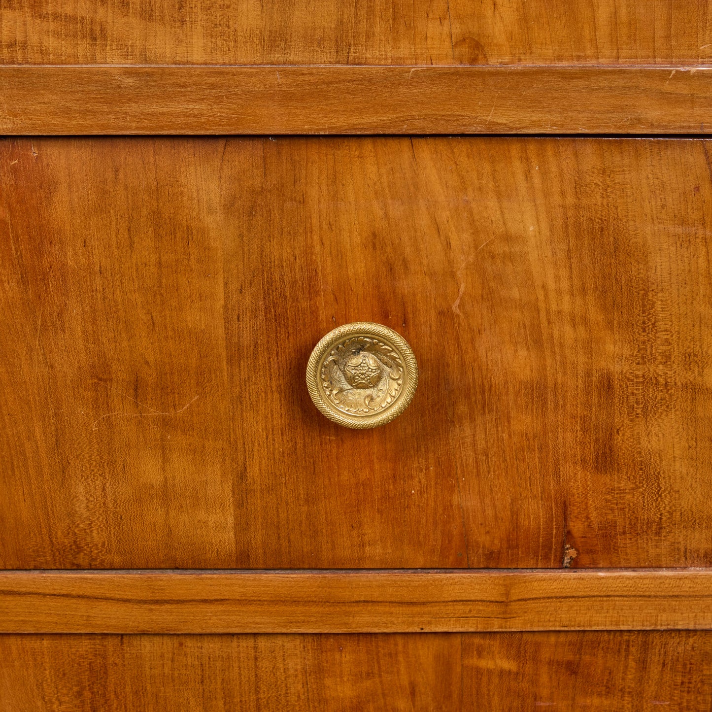 Pair 2nd Empire Fruitwood Marble Top Commodes