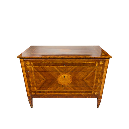 Pair of Walnut and Pear Marquetry Commodes