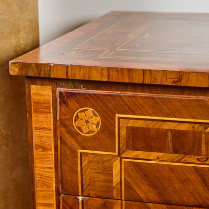 Pair of Walnut and Pear Marquetry Commodes