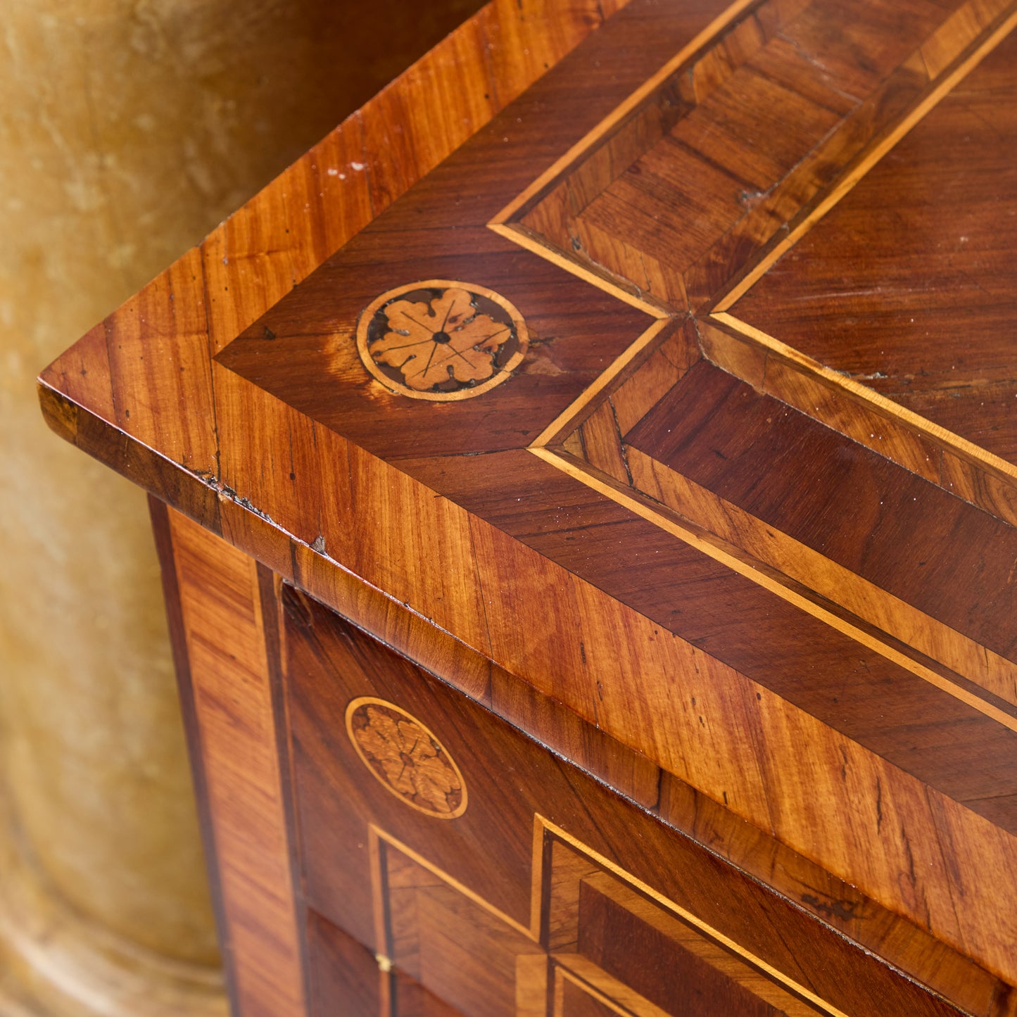 Pair of Walnut and Pear Marquetry Commodes