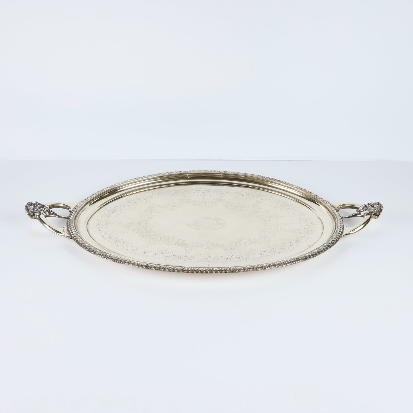 Engraved, Italian Silver Tray