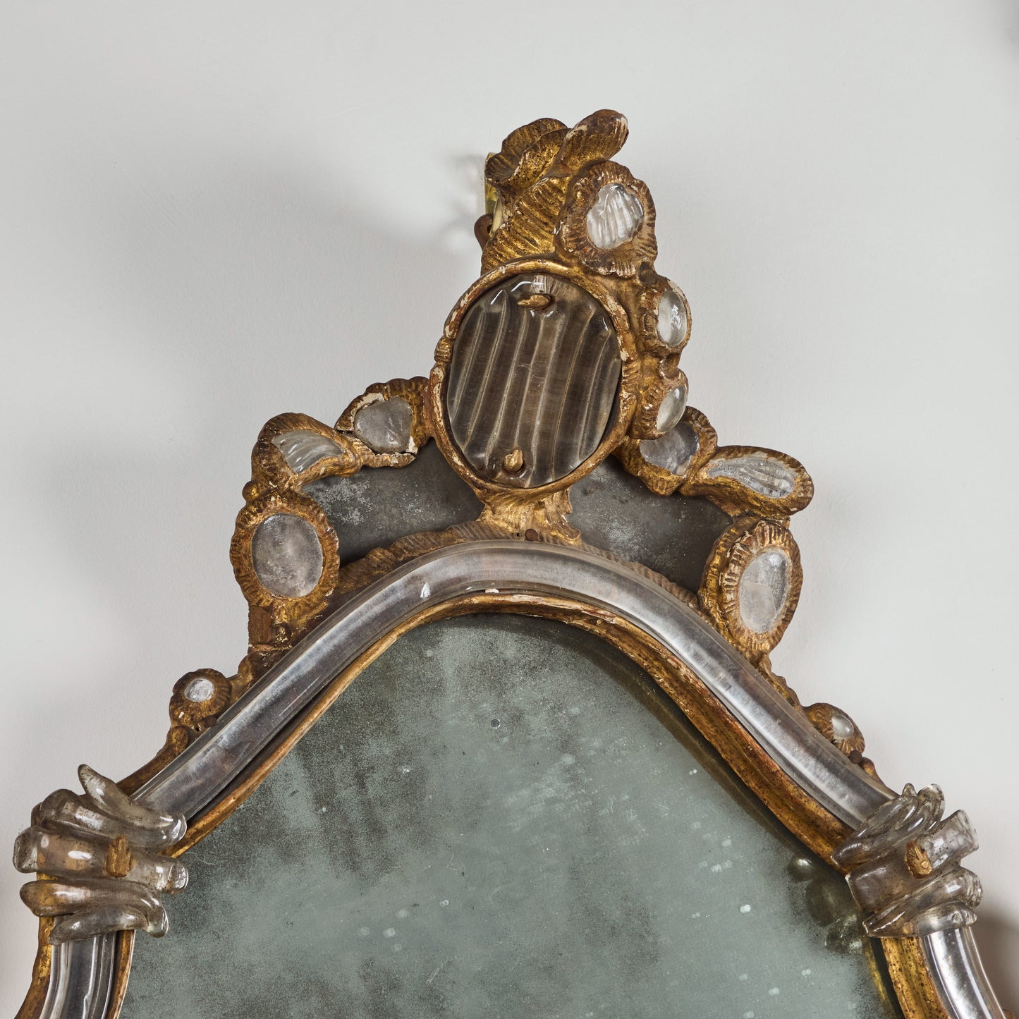 Pair Left/Right Gilt-wood Venetian Mirrors