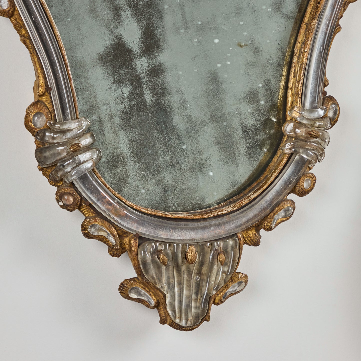 Pair Left/Right Gilt-wood Venetian Mirrors