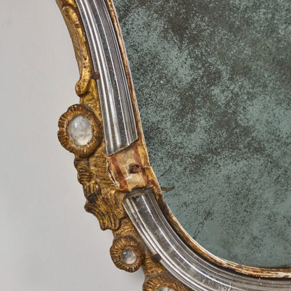 Pair Left/Right Gilt-wood Venetian Mirrors